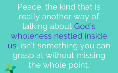 A spiritual practice of peace