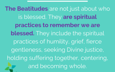 The spiritual practice of receiving God’s blessing.