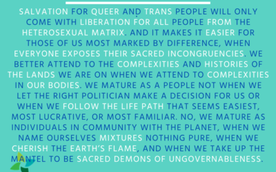 O Sacred Demon of Ungovernableness: A Non-Binary Sermon.